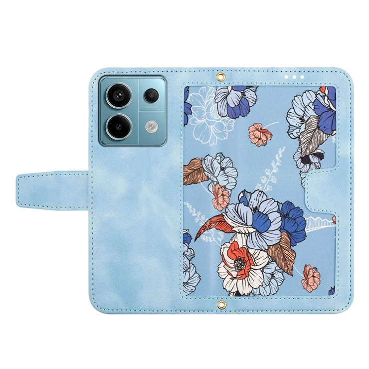 For Xiaomi Redmi Note 13 Pro 5G / Poco X6 5G Case Anti-Scratch PU Leather Phone Shell with Card Holder - Baby Blue