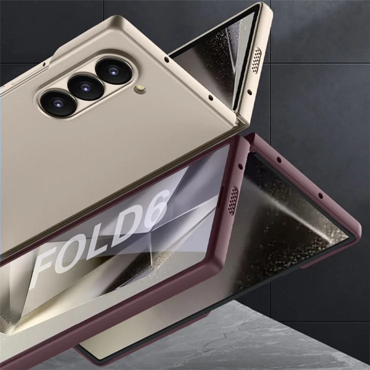 GKK For Samsung Galaxy Z Fold6 5G Case Shockproof Hard PC Folding Phone Cover (No Front Screen Film) - Grey