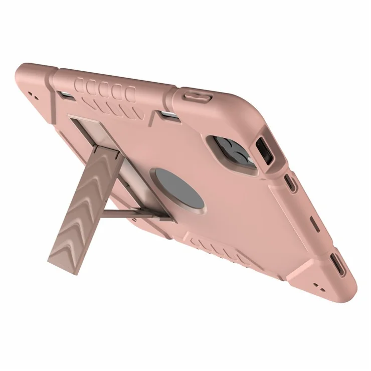 For iPad Pro 11 (2018) / (2020) / (2021) / (2022) / iPad Air (2020) / (2022) Case with Pencil Slot Kickstand Tablet Cover - Rose Gold