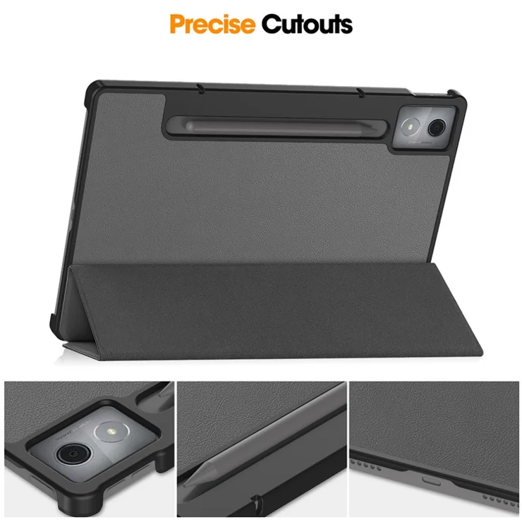 For Lenovo Xiaoxin Pad Pro 12.7 inch Case Anti-Drop Leather Stand Tablet Cover - Grey