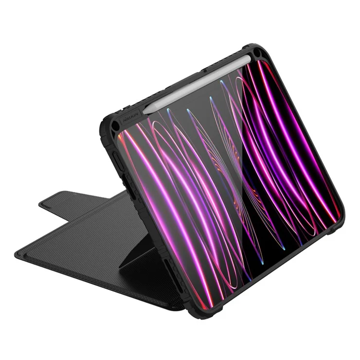 NILLKIN For iPad (2025) / 10.9 (2022) Case Detachable Backlight Bluetooth-Compatible Keyboard Shockproof Case