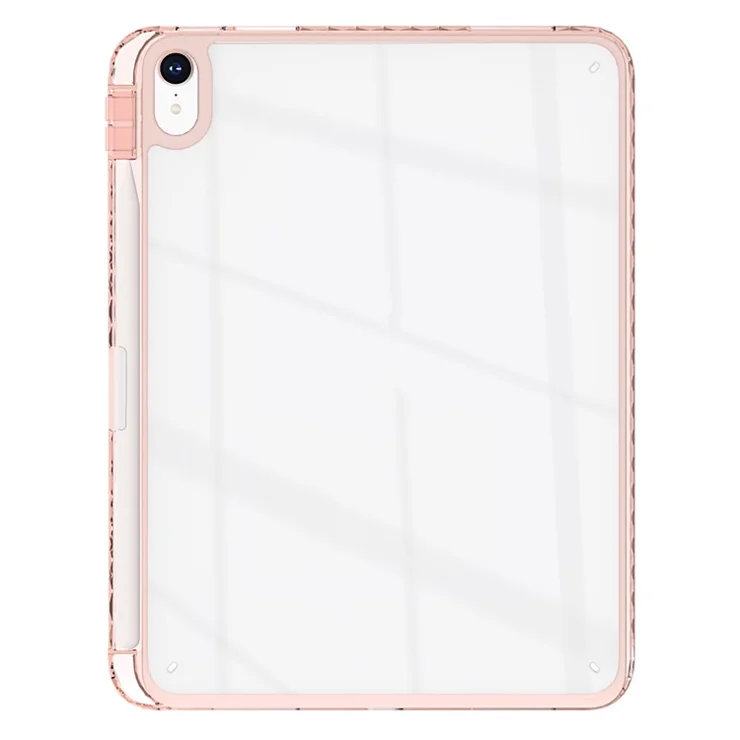 For iPad Air 13 (2025) / (2024) Case Clear TPU Tablet Protective Cover with Pen Slot - Pink