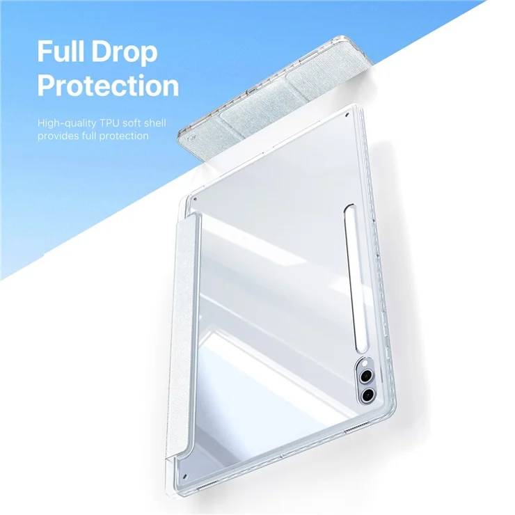 DUX DUCIS Unid Series For Samsung Galaxy Tab S10 Ultra / S9 Ultra / S8 Ultra Case TPU+PC+Leather Clear Tablet Cover - Baby Blue