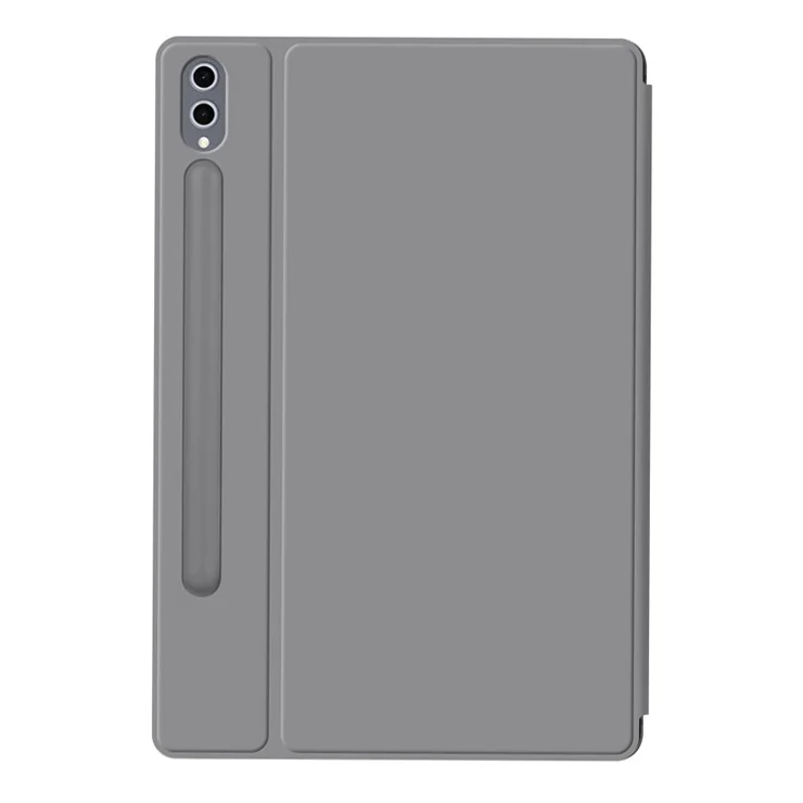 For Samsung Galaxy Tab S10 Ultra / S9 Ultra Case Origami Stand PU Leather Magnetic Tablet Cover - Grey
