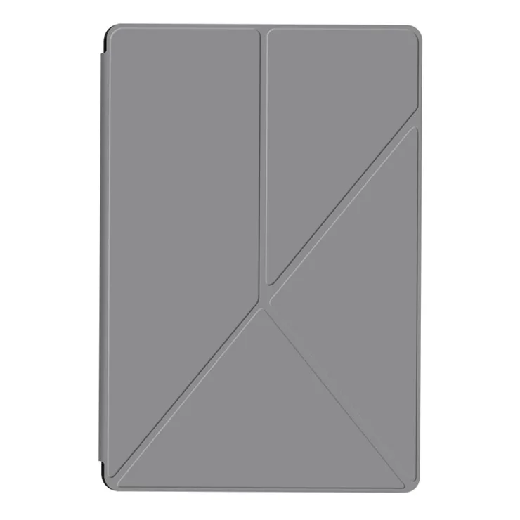 For Samsung Galaxy Tab S10 Ultra / S9 Ultra Case Origami Stand PU Leather Magnetic Tablet Cover - Grey