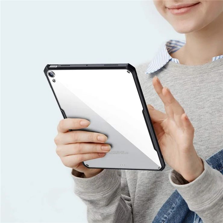 XUNDD For iPad Air (2020)/Air (2022) Slim Case TPU Frame Protective Cover Air Cushion Shockproof Tablet Case - Black