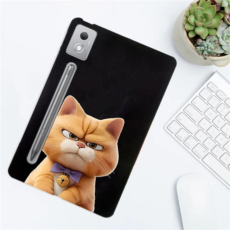 For Lenovo Tab P12 Pro 12.7 2025 / Xiaoxin Pad Pro 12.7 (2025) Case Pattern Printing Slim TPU Tablet Protective Cover - Garfield Cat