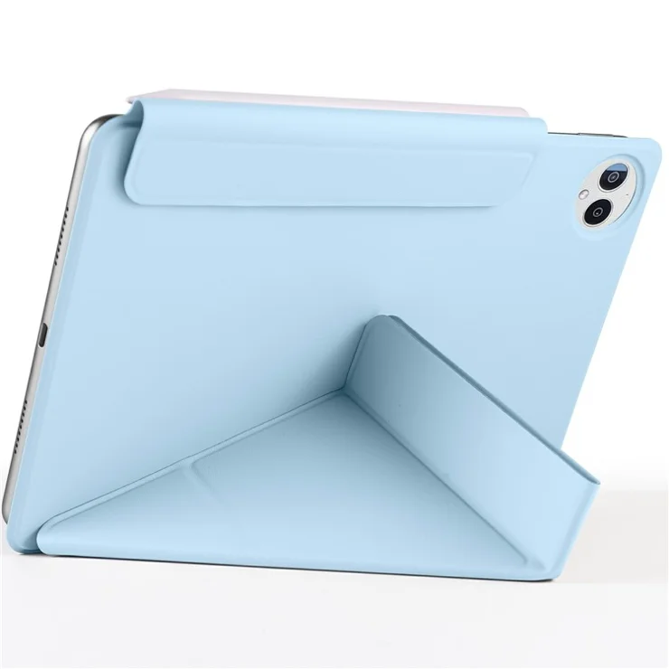 For Huawei MatePad Pro 13.2 Case PC + PU Leather Origami Stand Magnetic Tablet Cover - Baby Blue