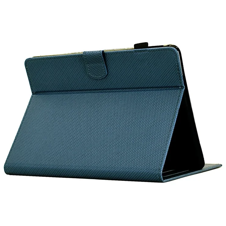 For Amazon Kindle Paperwhite (2024) Case Carbon Fiber Texture PU Leather Cover Stand View - Sapphire