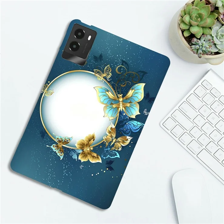 For Lenovo Legion Y700 (2025) TPU Case Pattern Printing Slim Tablet Protective Cover - Butterfly Wreath
