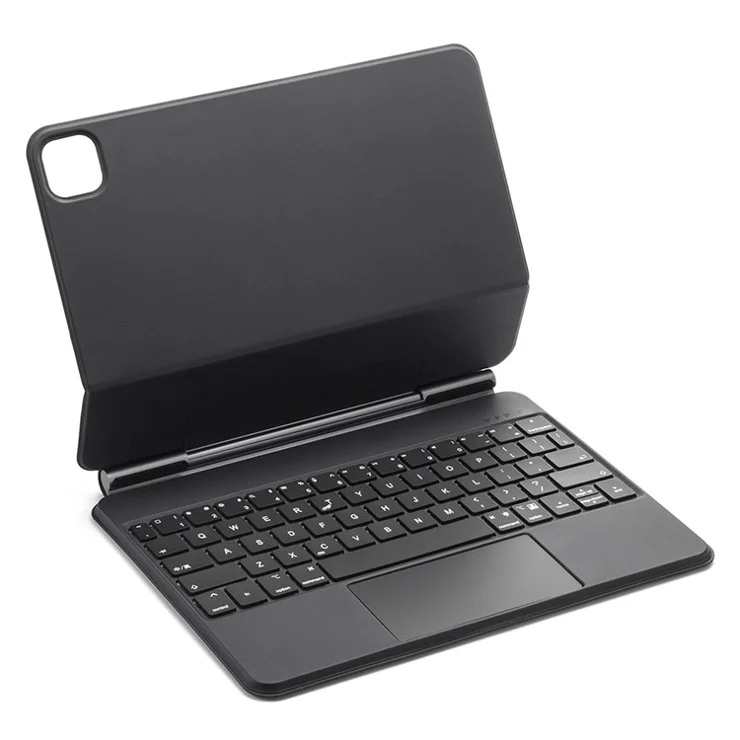 For iPad Pro 13 (2024) Bluetooth-compatible Keyboard Magnetic Touchpad Keyboard with Tablet Case - Black