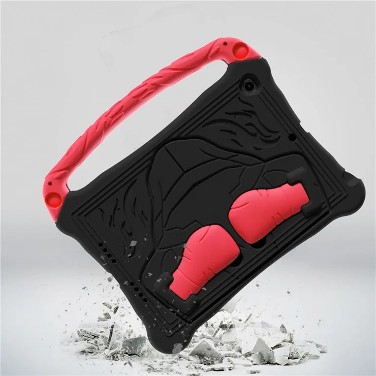 EVA Case For iPad 10.2 (2021) / (2020) / (2019) / Air 10.5 inch (2019) Boxing Style Tablet Cover with Handle Kickstand - Black / Red