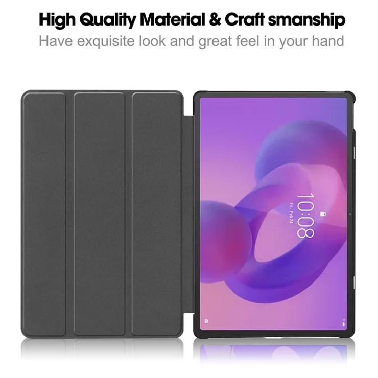 For Lenovo Idea Tab Pro Case Anti-Drop Leather Stand Tablet Cover - Rose Gold