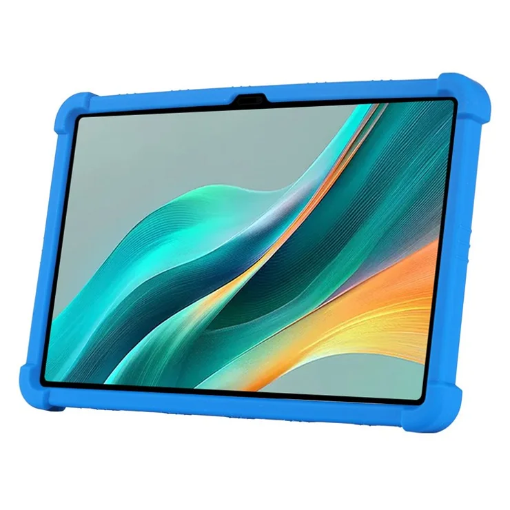 For Teclast T60AI / Doogee T36 Silicone Case with Kickstand Rugged Protective Cover - Dark Blue