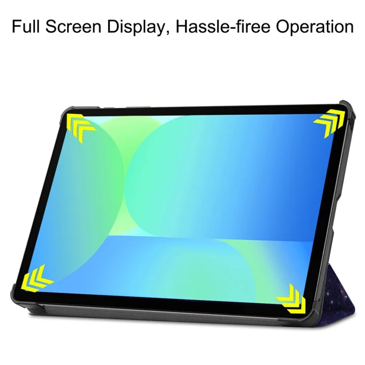 For Samsung Galaxy Tab S10 FE / S9 FE Case Pattern Print Leather Stand Tablet Cover - Galaxy