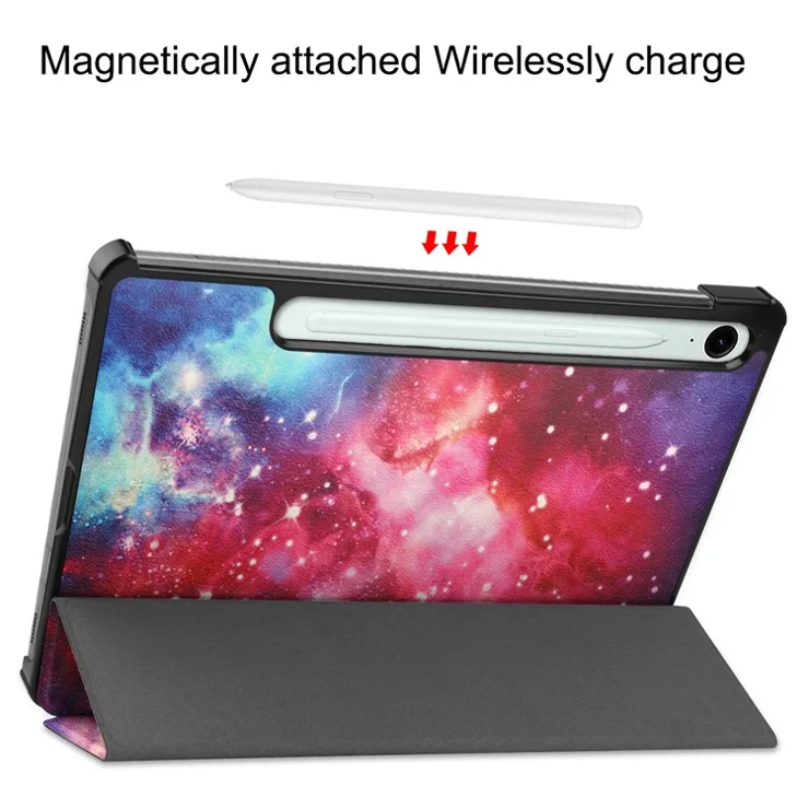 For Samsung Galaxy Tab S10 FE / S9 FE Case Pattern Print Leather Stand Tablet Cover - Galaxy