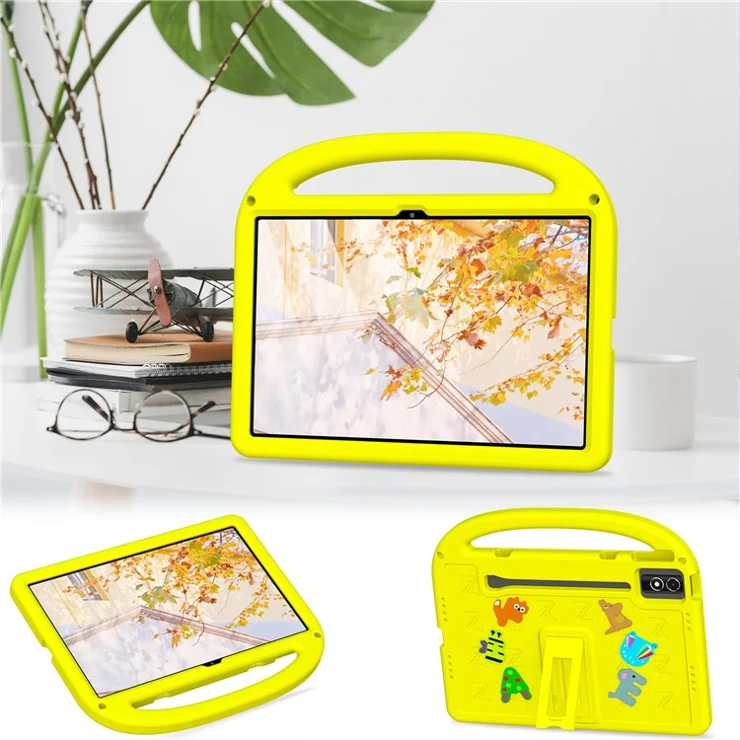 Kickstand EVA + PC Tablet Case with Shoulder Strap For Lenovo Tab P12 / Xiaoxin Pad Pro 12.7 (2025) / Xiaoxin Pad Plus 12.7 / Yoga Pad Pro - Yellow