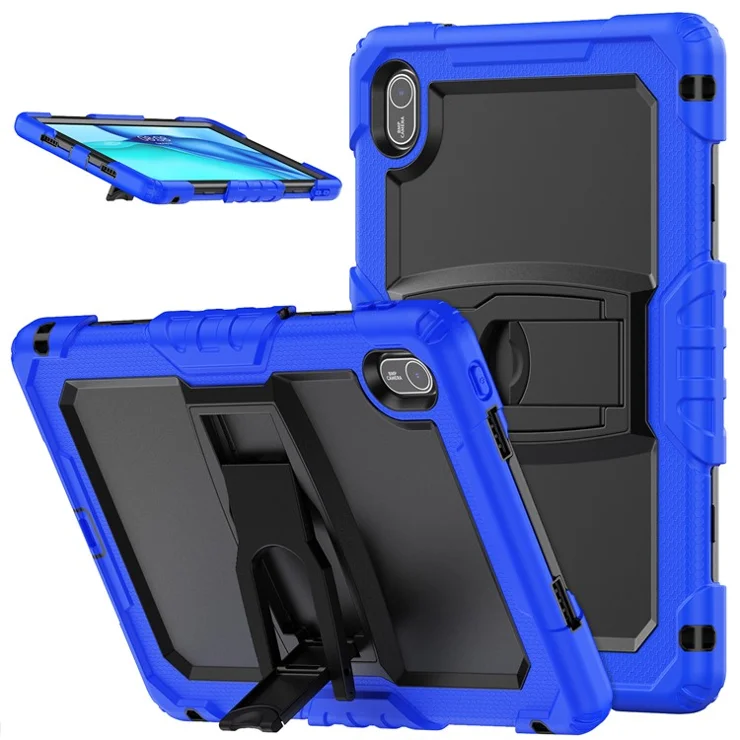 For Huawei MatePad SE 11 Case Kickstand PC + Silicone Shockproof Tablet Cover - Dark Blue