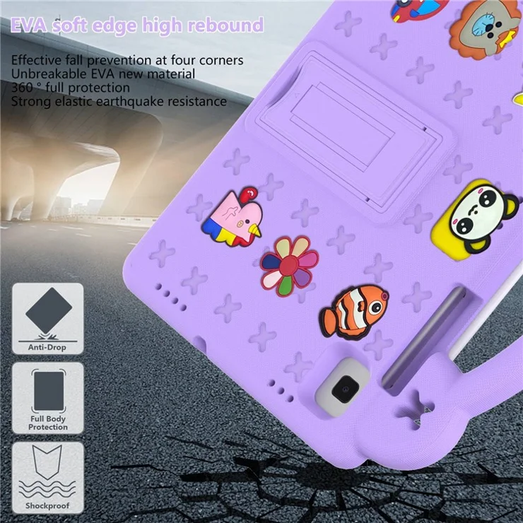 For Samsung Galaxy Tab S6 Lite (2020) / (2022) / (2024) / A7 10.4 (2020) / (2022) / S6 10.5 2019 SM-T860 / S5e 10.5 (2019) SM-T720 EVA Case Tablet - Purple
