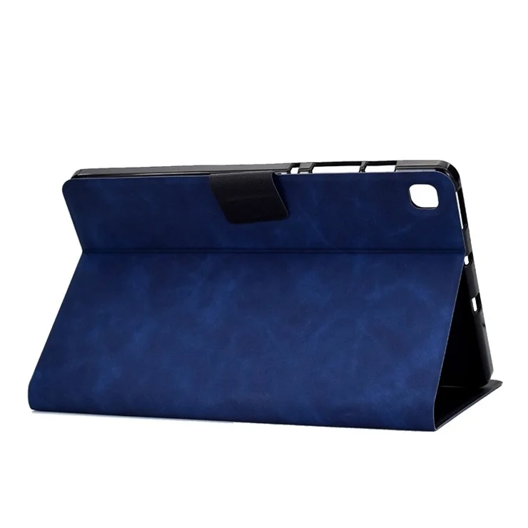 For Samsung Galaxy Tab S6 Lite (2020) P610 P615 / (2022) / (2024) PU Leather Card Holder Tablet Cover Adjustable Stand Magnetic Clasp Case - Blue
