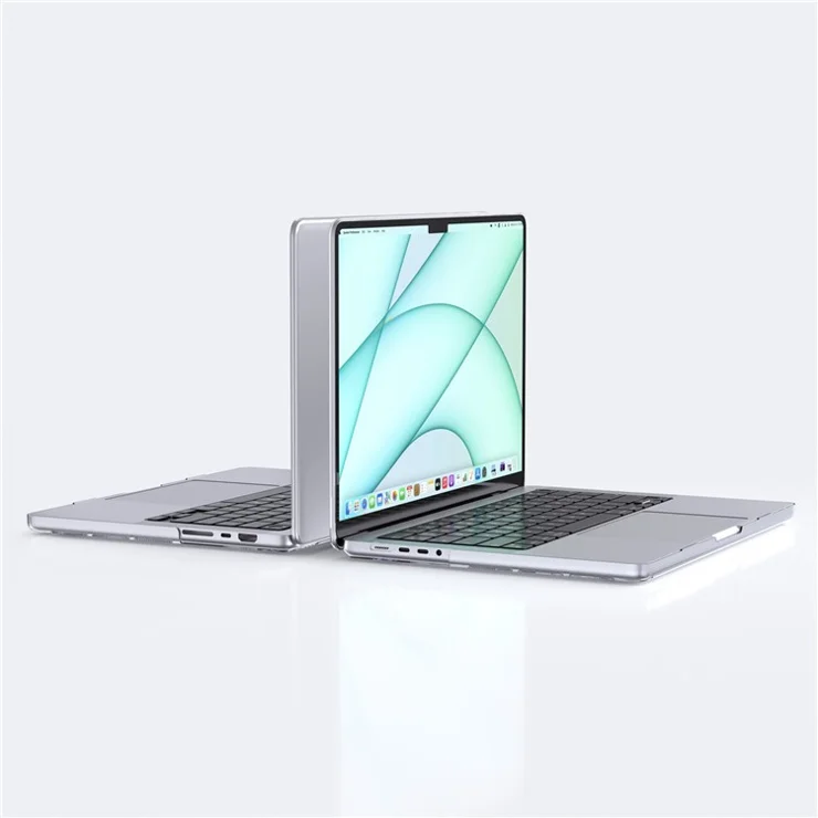 LENTION For MacBook Pro 16 inch (2024) (2023) (2021) Laptop Plastic Case Front and Back Transparent Protective Notebook Cover