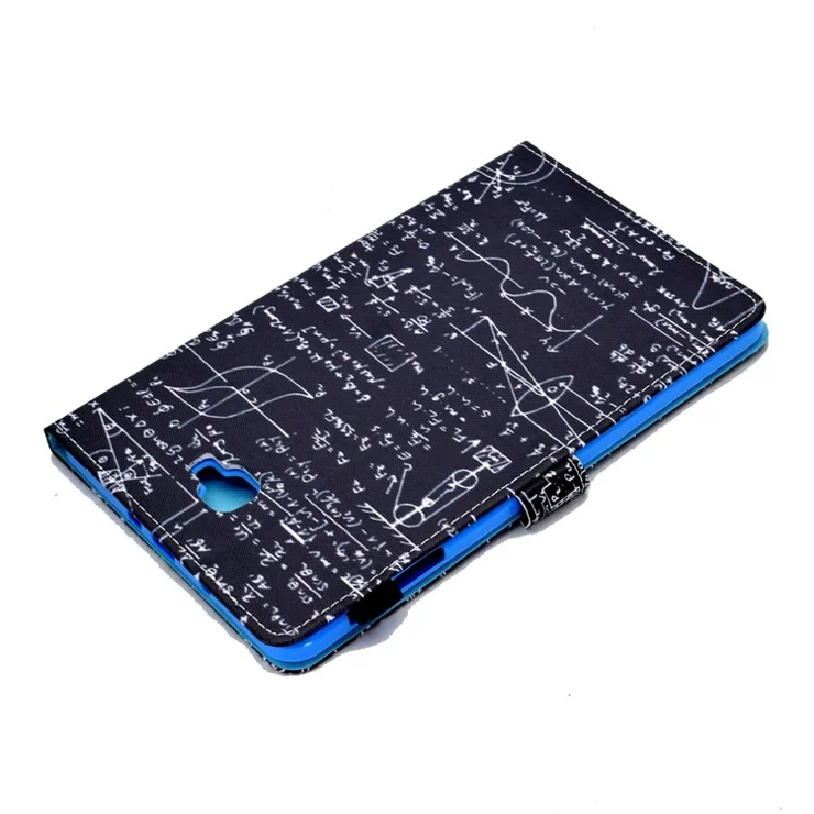 For Samsung Galaxy Tab A 10.1 (2016) (T580 / T585) Shockproof PU Leather Tablet Case Stitching Pattern Printed Magnetic Closure Tablet Stand Cover with Card Slots - Equations