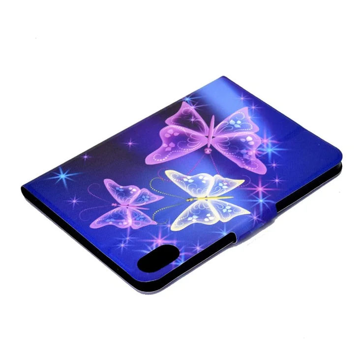 For iPad (2025) / 10.9 (2022) Pattern Printing Tablet Case PU Leather Stand Smart Cover with Card Holder - Starry Sky / Butterfly