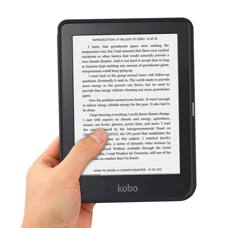 Coque Transparente Souple TPU Pour Kobo Clara Colour 2024 (6") - Avec Fonction Veille/réveil Automatique - Rose