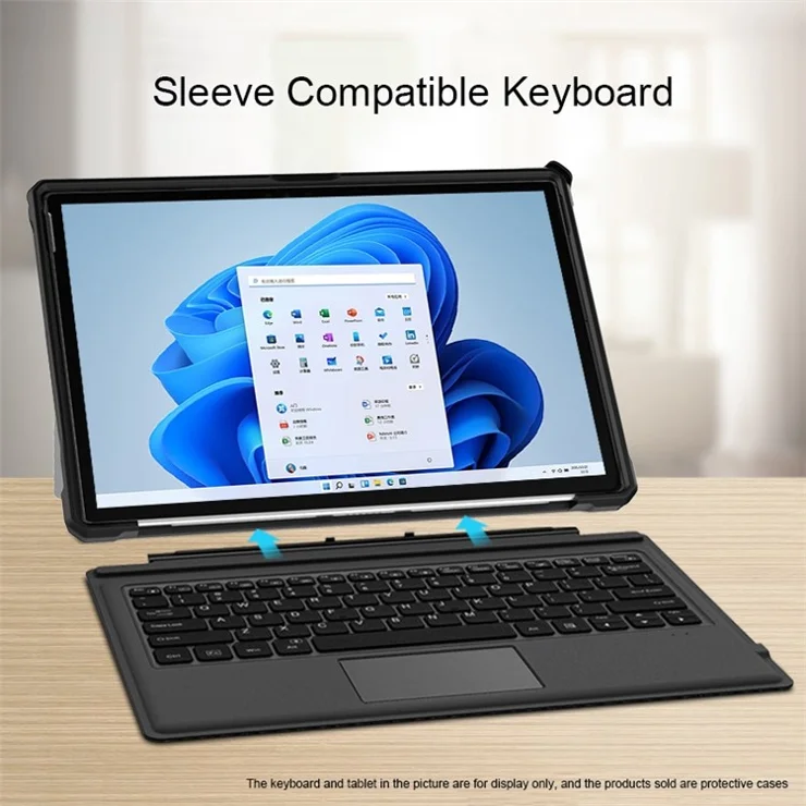 Shockproof Case for Microsoft Surface Pro 9 Hard PC Soft TPU Laptop Case Anti-Scratch Stripe Pattern Protective Cover