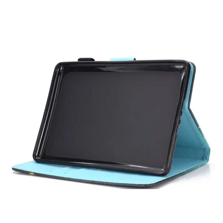 For Amazon Kindle Youth Edition 2022 Folio Flip Tablet Stand Case Stitching Line PU Leather Card Holder Protective Cover - Ocean