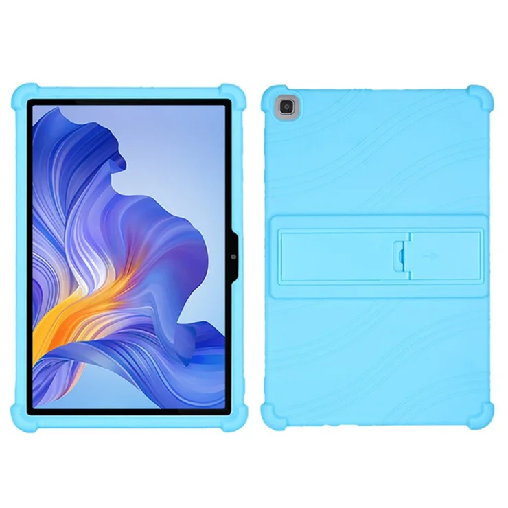 For Honor Pad X8 Soft Silicone Tablet Case PC Kickstand Drop Protection Tablet Cover - Sky Blue