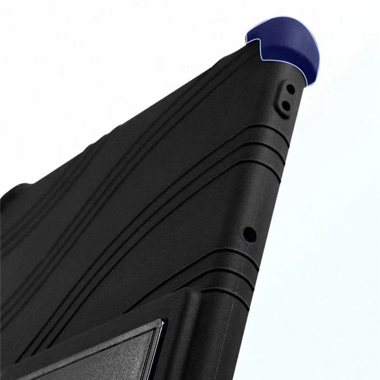 Soft Silicone Cover for Honor Pad 7 10.1-inch 2020, Tablet Protective Case with PC Kickstand Design - Black