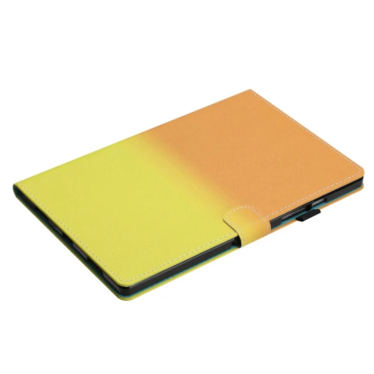 PU Leather Cover for iPad mini (2024) / mini (2021) Case Anti-Scratch Shockproof Tablet Shell with Card Holder - Orange Yellow Gradient