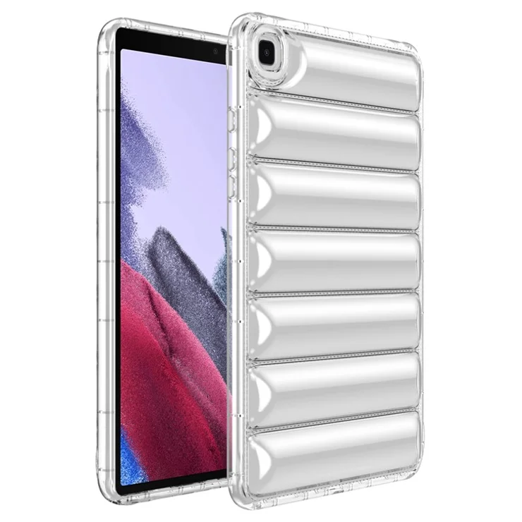For Samsung Galaxy Tab A 8.0 (2019) SM-T290 (Wi-Fi) / SM-T295 (LTE) Tablet Case Soft TPU Down Jacket Design Protective Cover - Transparent