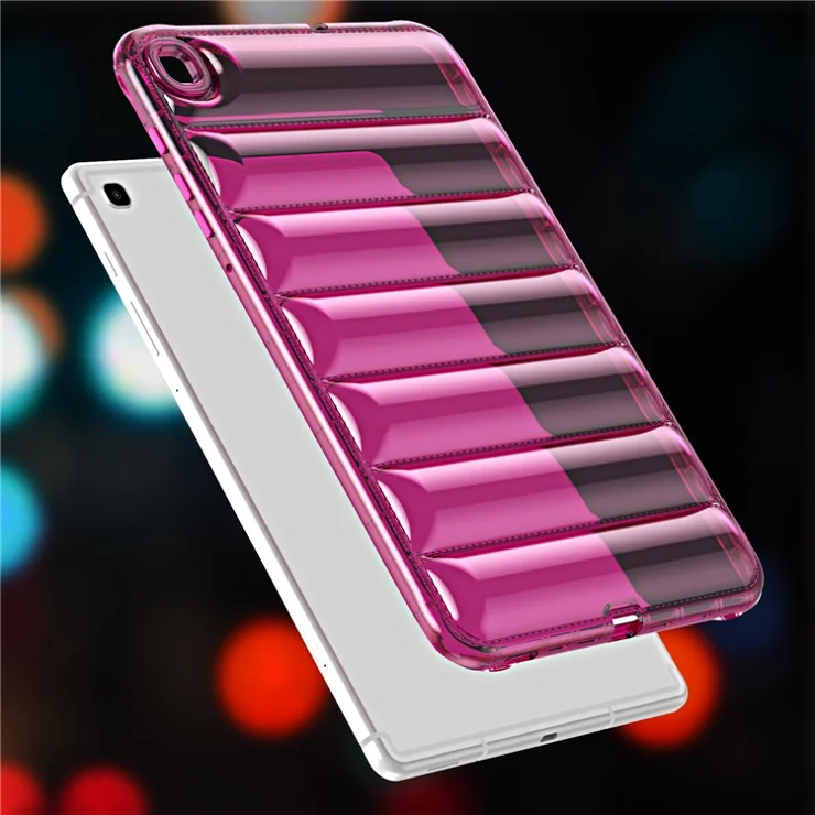 For Samsung Galaxy Tab S6 Lite (2024) / S6 Lite (2022) / S6 Lite (2020) SM-P610 P615 TPU Tablet Case Down Jacket Design Protective Cover - Rose