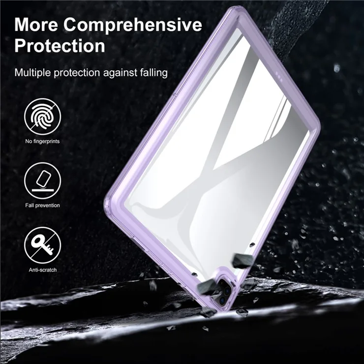 For iPad Pro 11 (2020) / (2021) / (2022) Anti-Scratch Acrylic+TPU Cover Transparent Tablet Protective Case - Grey