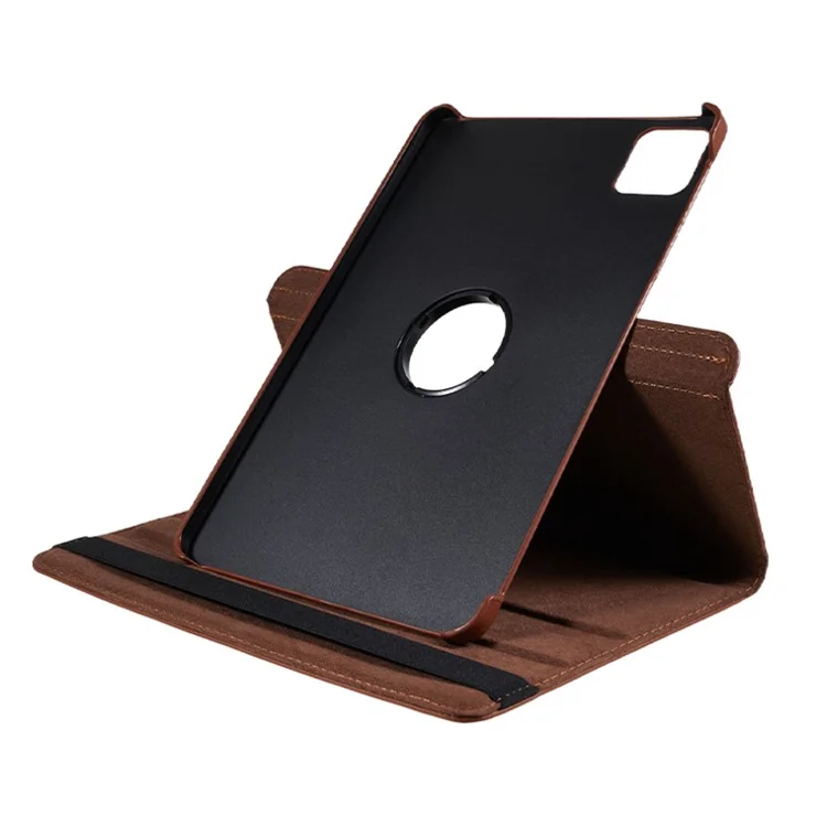 For Xiaomi Pad 6 / 6 Pro Protective Case PU Leather Tablet Case 360-Degree Rotating Stand Cover - Brown