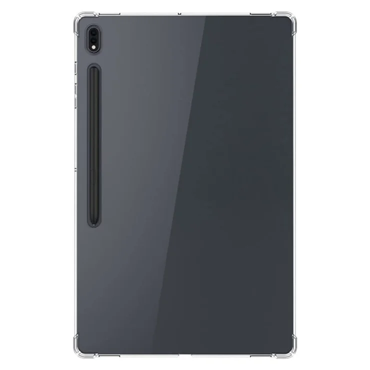 For Samsung Galaxy Tab S8 Ultra Flexible TPU Tablet Case Reinforced Corners Transparent Protection Cover