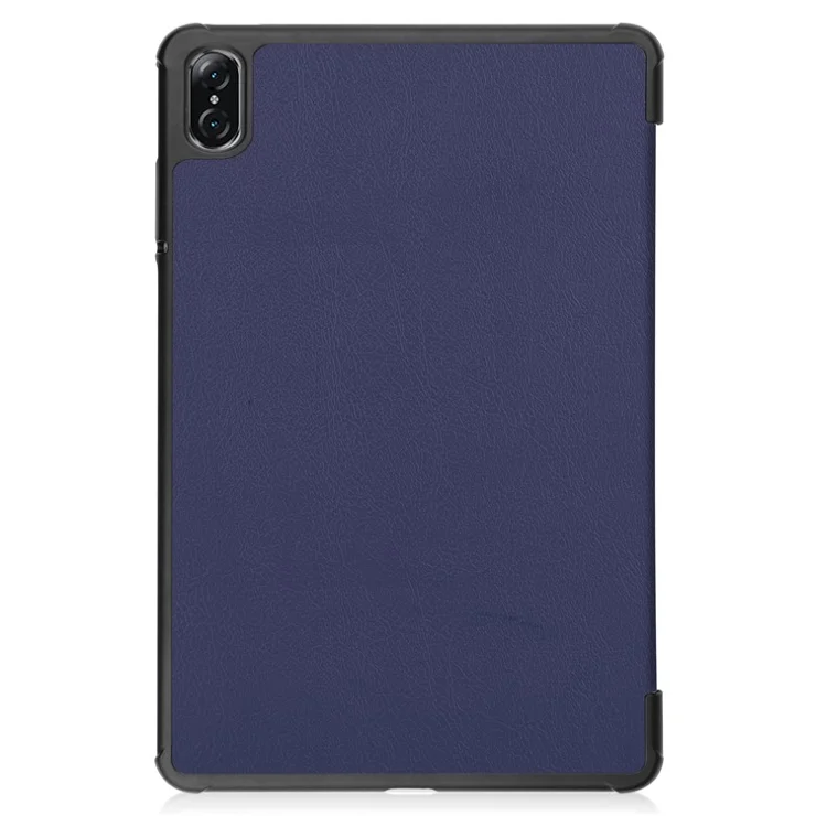 For Honor Pad V8 Tri-fold Stand Tablet Case PU Leather Full Protective Cover with Auto Sleep / Wake - Dark Blue