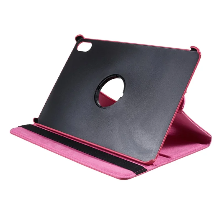 For Huawei MatePad Air 11.5 inch (2023) Protective Case PU Leather Tablet Cover with 360-Degree Rotating Stand - Rose