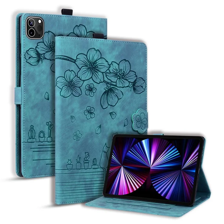 Leather Case for iPad Air (2020) / (2022) / iPad Pro 11 (2018) / (2020) / (2021) / (2022) Card Holder Stand Tablet Cover - Green