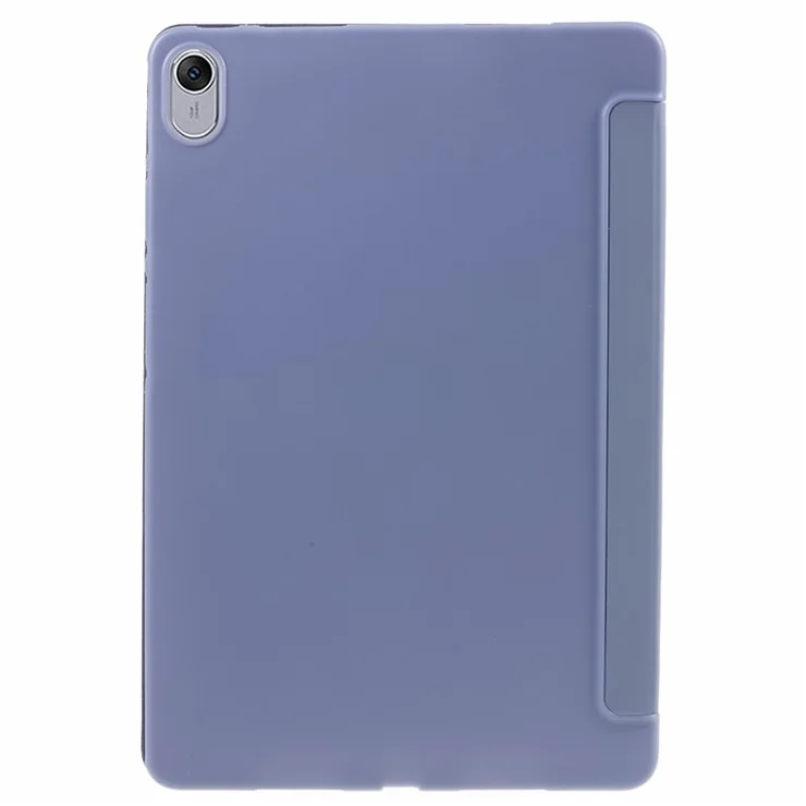For Huawei MatePad 11.5 PU Leather + Silicone Shockproof Cover Anti-Drop Tri-Fold Stand Tablet Case - Purple