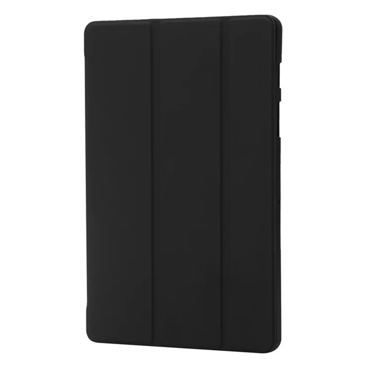 For Samsung Galaxy Tab S9 Case Anti-Scratch PU+ Silicone Tri-fold Stand Tablet Cover - Black