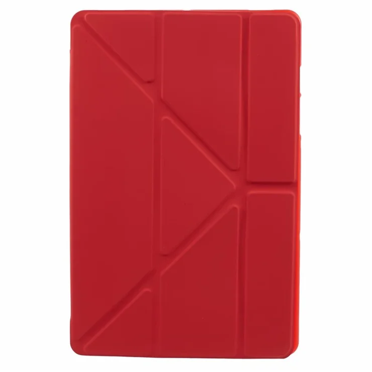 For Samsung Galaxy Tab S9 Case Auto Wake / Sleep Silicone+PU Tablet Cover - Red