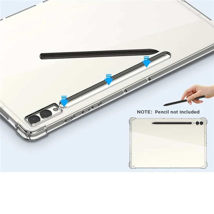 For Samsung Galaxy Tab S9 FE+ Case HD Clear Shell Drop-proof Protective Tablet TPU Cover