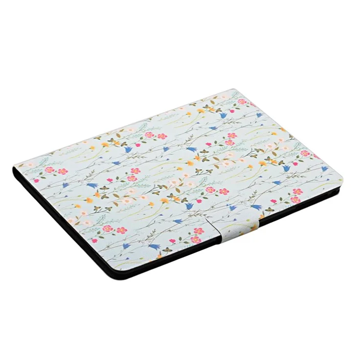For Samsung Galaxy Tab A9 Case Pattern Printing Card Holder Tablet Leather Cover - Small Flowers