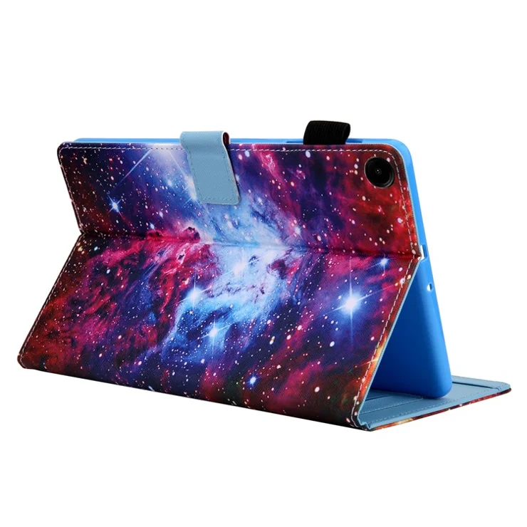 For Samsung Galaxy Tab A9 X110 / X115 Leather Case Auto Wake / Sleep Pattern Tablet Cover - Starry Sky