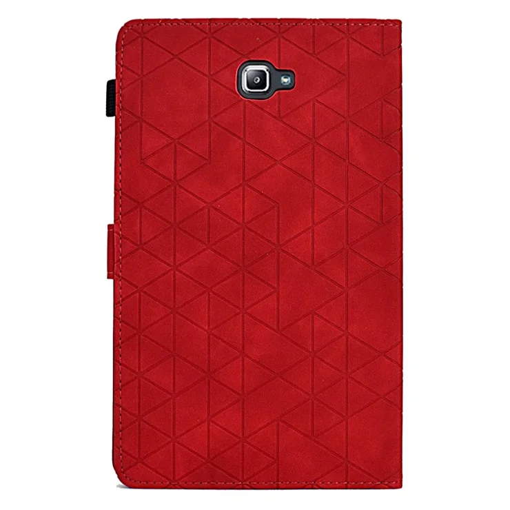 For Samsung Galaxy Tab A 10.1 (2016) T580 T585 Case Card Slots Full Protection Tablet Cover - Red