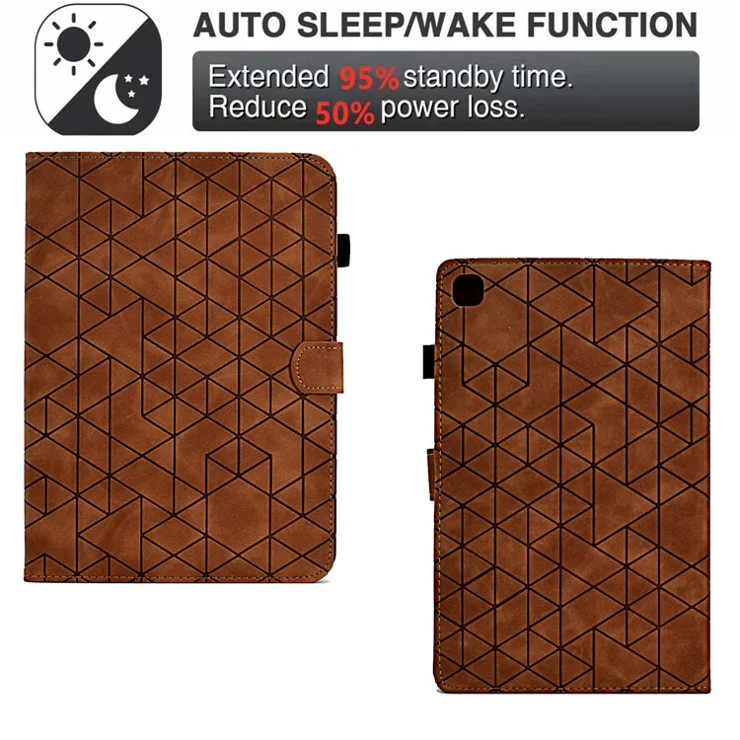 For Samsung Galaxy Tab S6 Lite (2024) / S6 Lite (2022) / S6 Lite (2020) SM-P610 P615 Case PU Leather Tablet Cover - Brown