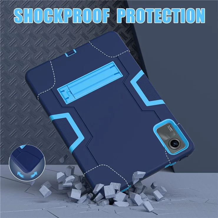 For Xiaomi Redmi Pad SE Case PC+Silicone Tablet Protective Cover - Navy Blue / Blue